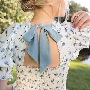 SISTER JANE Prairie style floral tie back dress